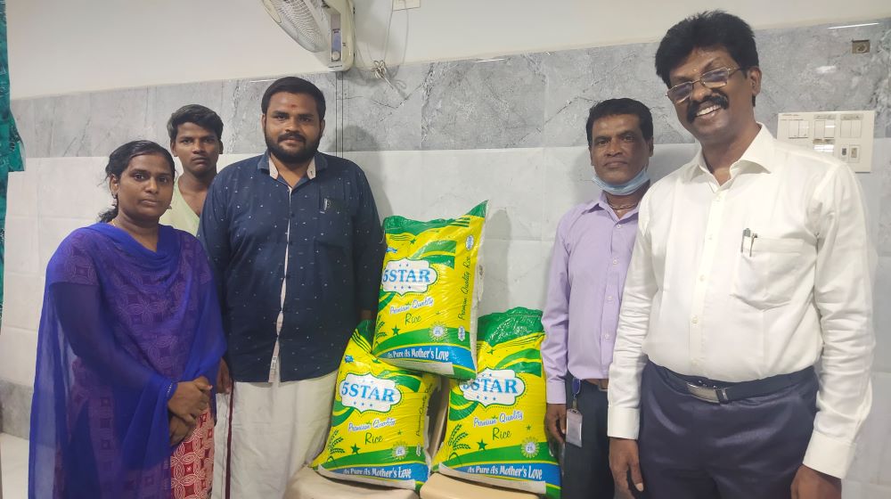 DONATION OF RICE BAGS