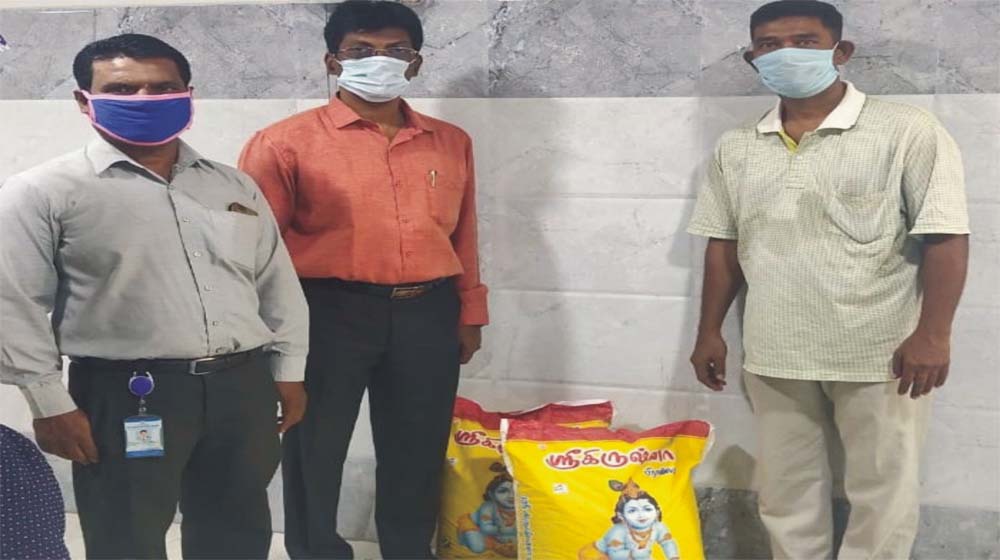 DONATION OF RICE BAGS TO POOR FAMILY