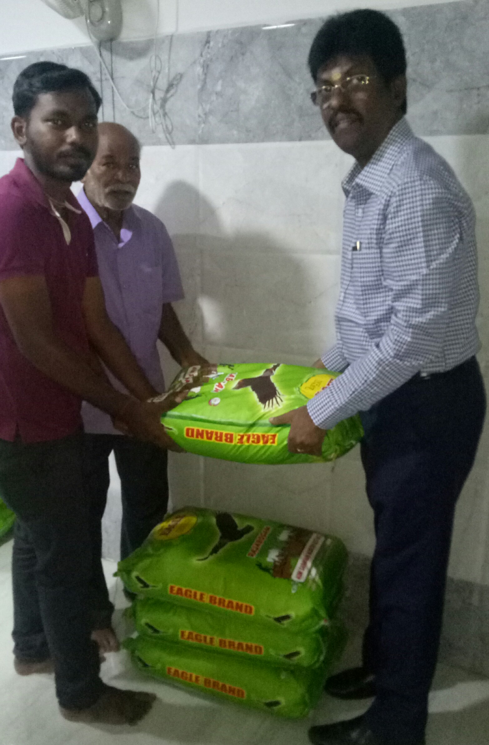 RICE DISTRIBUTION – 13/09/18 @ Radha Giridhari Temple , Puzhal