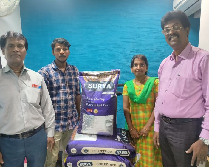 DONATION OF RICE BAGS