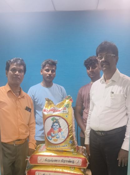 DONATION OF RICE BAGS